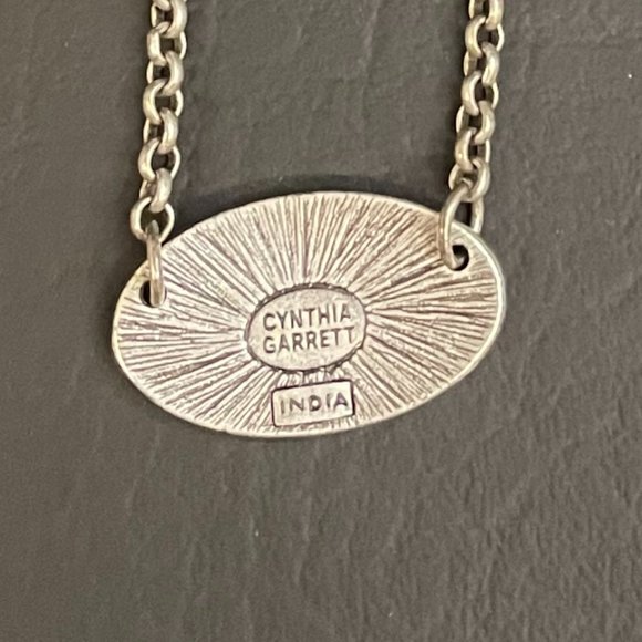 Cynthia Garrett Silver-Tone Chain Link Believe Charm Pendant Necklace 19"  NWOT - Picture 4 of 4